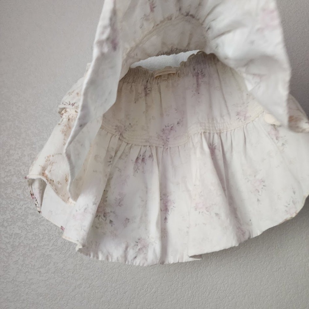LOVESHACKFANCY Parasail Ruffle Mini Skirt Floral Pink Coquette balletcore size P - Picture 4 of 7